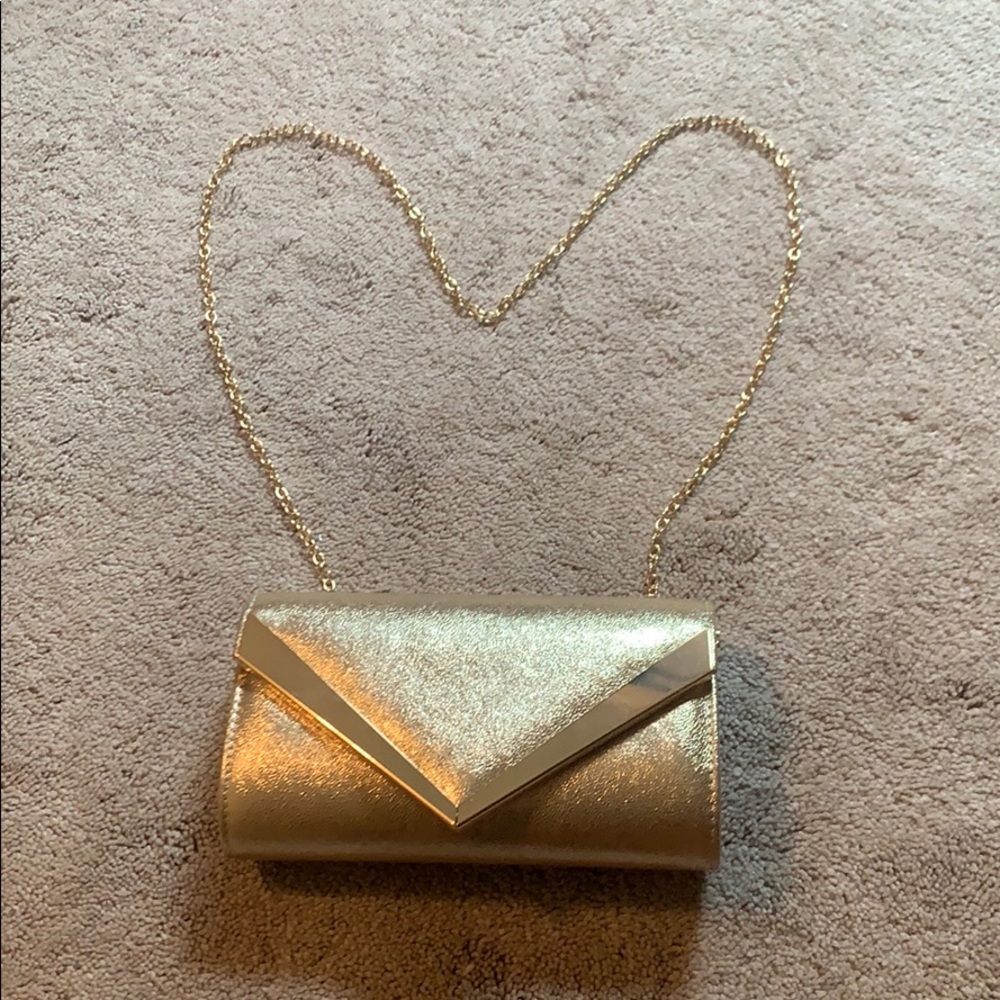 Gold handbag clutch